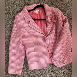 HAROLDS TWEED PINK BLAZER/JACKET WITH REMOVABLE BROCHE PIN